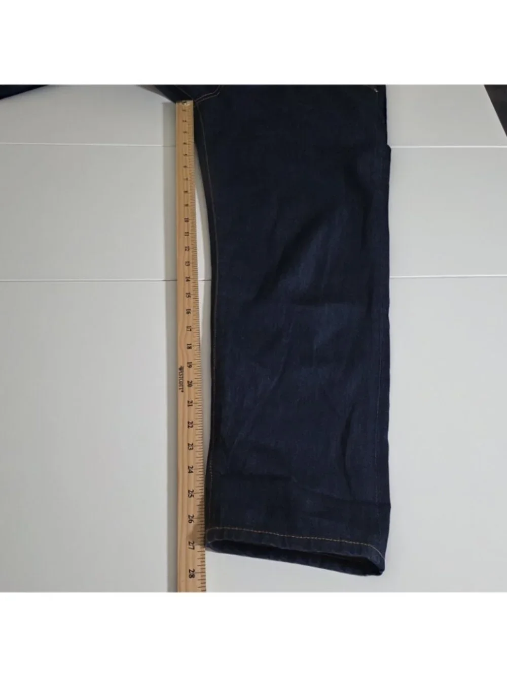 Topshop Moto Selvedge Denim Overalls Womens US 8 Navy Rigid Italy Preppy Grunge - Picture 6 of 16